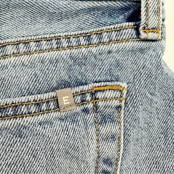 EVERLANE The Relaxed‎ ‘90s Short Raw Fringed Edge Cutoff Distressed Hem Size 25 - Picture 6 of 9